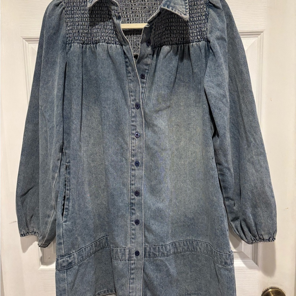 Denim Long Sleeve Dress